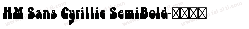 HM Sans Cyrillic SemiBold字体转换